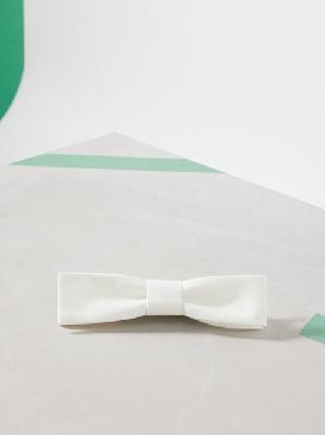Saint Laurent - Rectangular Cotton-faille Bow Tie - Mens - Black - ONE SIZE