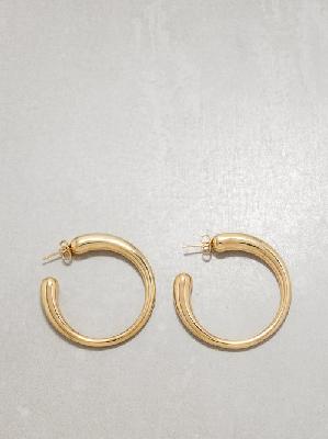Saint Laurent - Organic Hoop Earrings - Womens - Gold - ONE SIZE