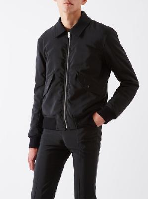 Saint Laurent - Flap-pocket Shell Blouson Jacket - Mens - Black - 54 EU/IT