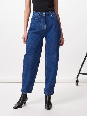 Saks Potts - Helle Detachable-pouch Organic-cotton Jeans - Womens - Dark Blue - L