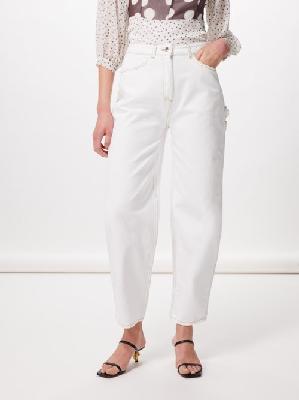 Saks Potts - Helle Organic-denim Wide-leg Jeans - Womens - White - L