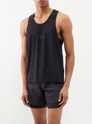 Satisfy - Space-o Perforated-jersey Tank Top - Mens - Black - XL