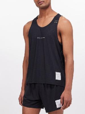 Satisfy - Space-o Perforated-jersey Tank Top - Mens - Black - S