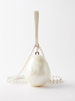 Simone Rocha - Micro Egg Pearl-effect Clutch Bag - Womens - Cream - ONE SIZE