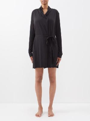 Skin - Organic Pima-cotton Jersey Robe - Womens - Black - 1