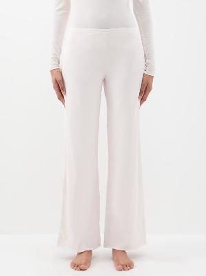 Skin - Double-layer Organic Pima-cotton Pyjama Trousers - Womens - Light Pink - 0