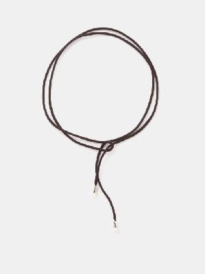 Sophie Buhai - Sterling-silver And Cotton-satin Choker Necklace - Womens - Black - ONE SIZE