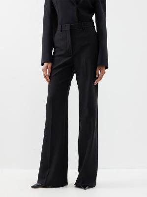 Sportmax - Tailored Wool-twill Wide-leg Trousers - Womens - Black