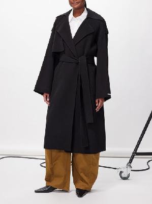 Sportmax - Fiore Overcoat - Womens - Black - 12 UK