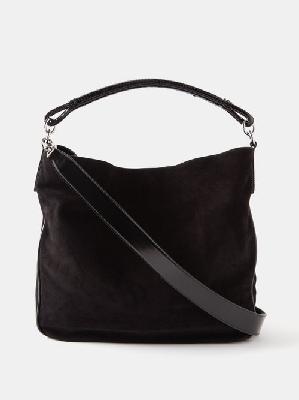 Staud - Perry Suede Shoulder Bag - Womens - Black - ONE SIZE