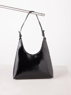 Staud - Winona Leather Shoulder Bag - Womens - Black - ONE SIZE