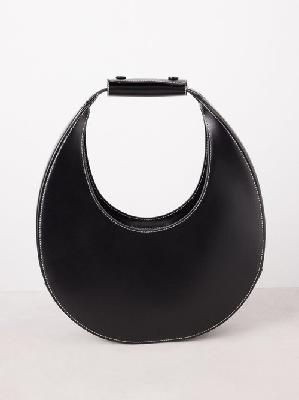 Staud - Moon Leather Shoulder Bag - Womens - Black - ONE SIZE