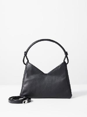 Staud - Valerie Leather Handbag - Womens - Black - ONE SIZE