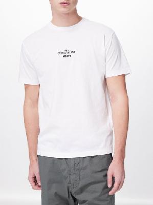 Stone Island - Archivio-print Cotton-jersey T-shirt - Mens - White - 3XL