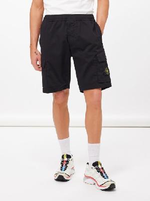 Stone Island - Logo-patch Cotton-blend Bermuda Shorts - Mens - Black - 28 UK/US