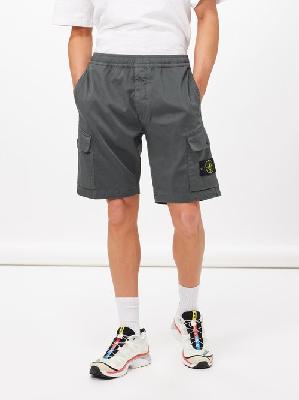 Stone Island - Garment-dyed Cotton-blend Bermuda Shorts - Mens - Olive - 31 UK/US