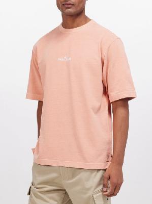 Stone Island - Logo-print Cotton-jersey T-shirt - Mens - Pink - 3XL