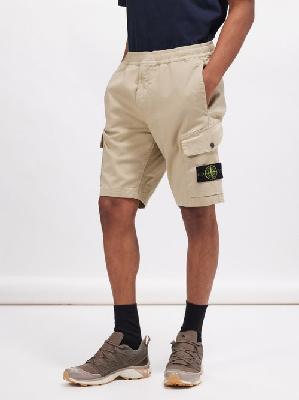 Stone Island - Cargo-pocket Cotton-blend Bermuda Shorts - Mens - Beige - 28 UK/US