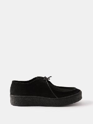 Studio Nicholson - Crepe-sole Suede Shoes - Mens - Black - 41 EU