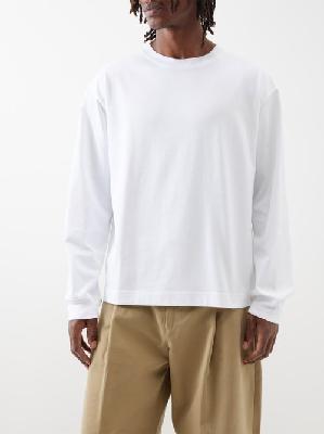 Studio Nicholson - Cotton-jersey Long-sleeved T-shirt - Mens - White - S