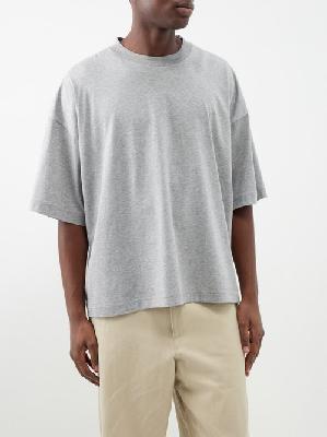 Studio Nicholson - Oversized Cotton-jersey T-shirt - Mens - Grey - M