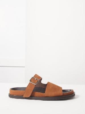 Studio Nicholson - Buckled Nubuck Leather Sandals - Mens - Brown - 40 EU