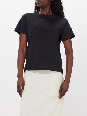 Studio Nicholson - Marine Cotton-jersey T-shirt - Womens - Black - 1
