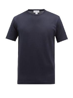 Sunspel - Pima-cotton Jersey T-shirt - Mens - Navy - L