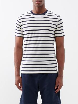 Sunspel - Striped Cotton-jersey T-shirt - Mens - Navy Stripe - M