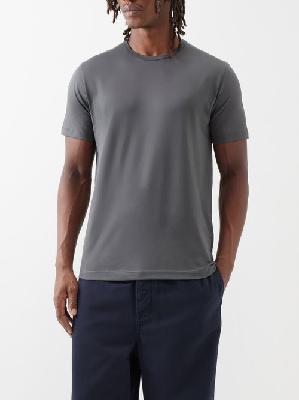 Sunspel - Supima-cotton T-shirt - Mens - Dark Grey - S