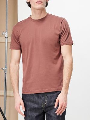 Sunspel - Riviera Cotton T-shirt - Mens - Burgundy - L