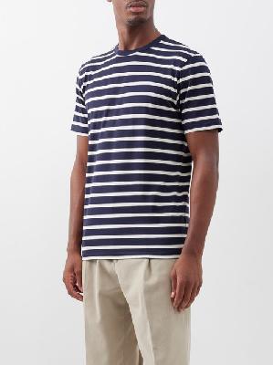 Sunspel - Striped Supima-cotton T-shirt - Mens - Navy Stripe - XS