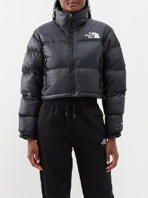 The North Face - Nuptse Quilted Down Cropped Jacket - Womens - Black - L