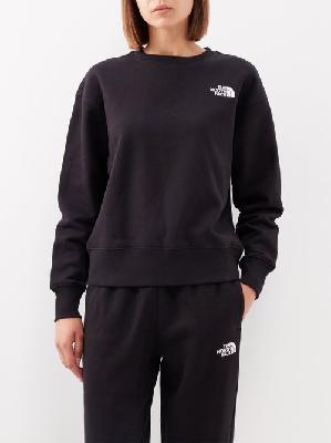 The North Face - Logo-embroidered Cotton-blend Jersey Sweatshirt - Womens - Black - M