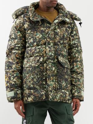 The North Face - 73 Leaf-print Quilted Down Parka - Mens - Black Multi - XS