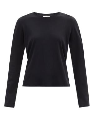 The Row - Sherman Cotton-jersey Long-sleeved T-shirt - Womens - Black - XS