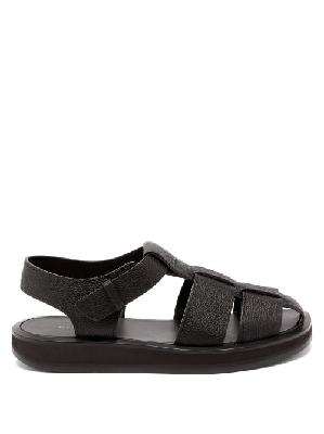 The Row - Caged Grained-leather Sandals - Womens - Black - 37 EU/IT