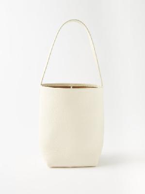 The Row - Small N/s Park Grained-leather Shoulder Bag - Womens - White - ONE SIZE