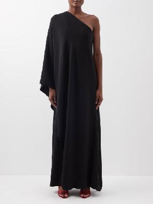 The Row - Sparrow One-shoulder Silk Gown - Womens - Black - 0 US