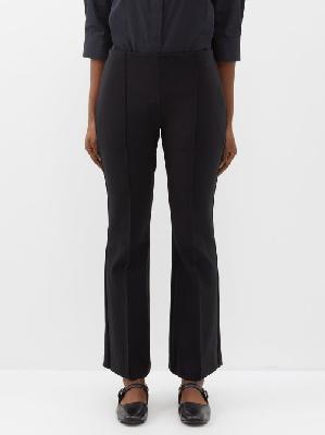 The Row - Beca Pintucked Flared Trousers - Womens - Black - L