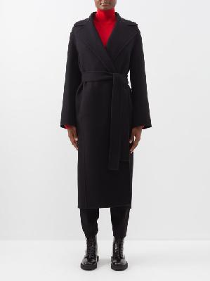 The Row - Malika Belted Wool-blend Coat - Womens - Black - L