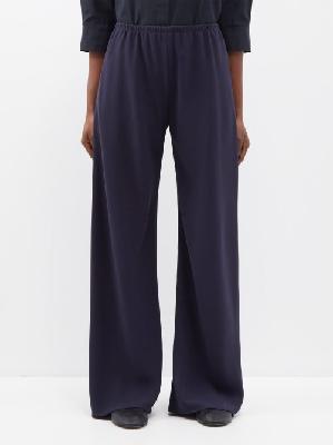 The Row - Gala Double-cady Wide-leg Trousers - Womens - Navy - XL