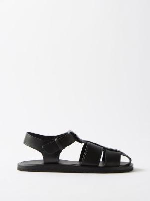 The Row - Fisherman Caged Leather Sandals - Womens - Black - 35 EU/IT