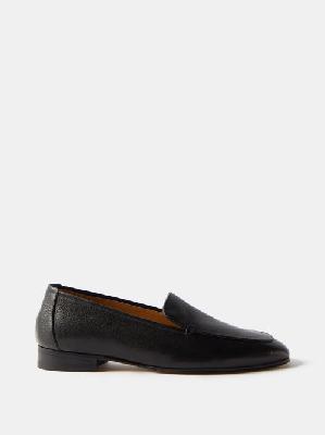 The Row - Adam Grained-leather Loafers - Womens - Black - 35.5 EU/IT