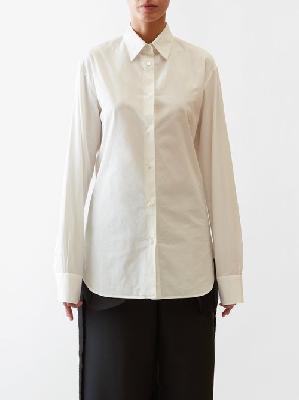 The Row - Baltica Cotton-poplin Shirt - Womens - White - 10 US