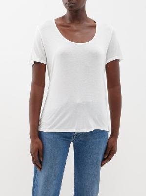 The Row - Stilton Scoop-neck Jersey T-shirt - Womens - White - S
