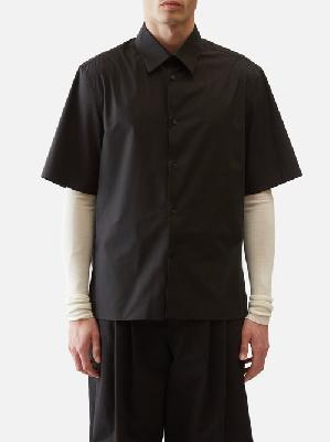 The Row - Patrick Short-sleeved Cotton-poplin Shirt - Mens - Black - S