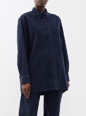The Row - Idro Cotton-blend Corduroy Shirt - Womens - Navy - L