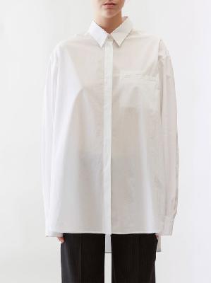The Row - Eleni Oversized Cotton-poplin Shirt - Womens - White - S