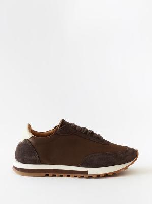 The Row - Owen Runner Suede-trimmed Mesh Trainers - Mens - Brown - 42 EU